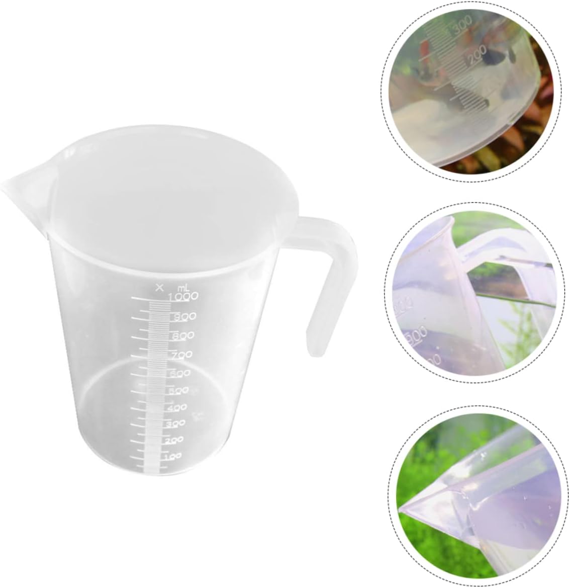 Plastic Measuring Cup, 1 Liter Capacity, Durable, Easy-Pour Spout, Clear with Measurement Markings