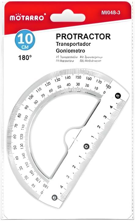 240 Pieces 180 Degree Protractor Half Circles (10cm – Clear Plastic Measuring Tool for Students and Professionals)