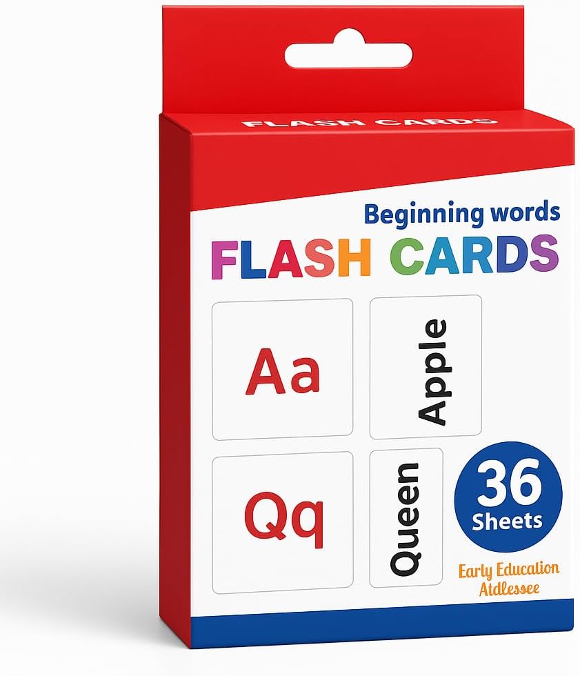 120 Pieces Being Words Series Flash Cards - 36 Sheets (12x7.7cm Educational Card Set)