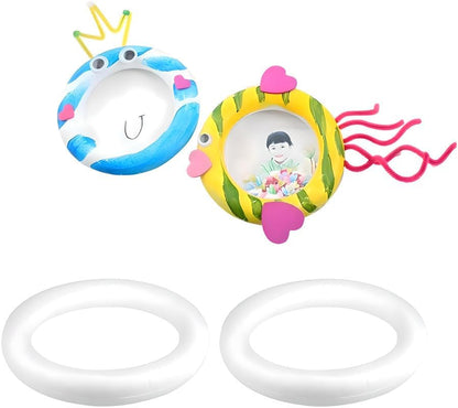 Polystyrene Ring 350mm, Craft Foam Circle for DIY Projects, Floral Arrangements, and Decorations