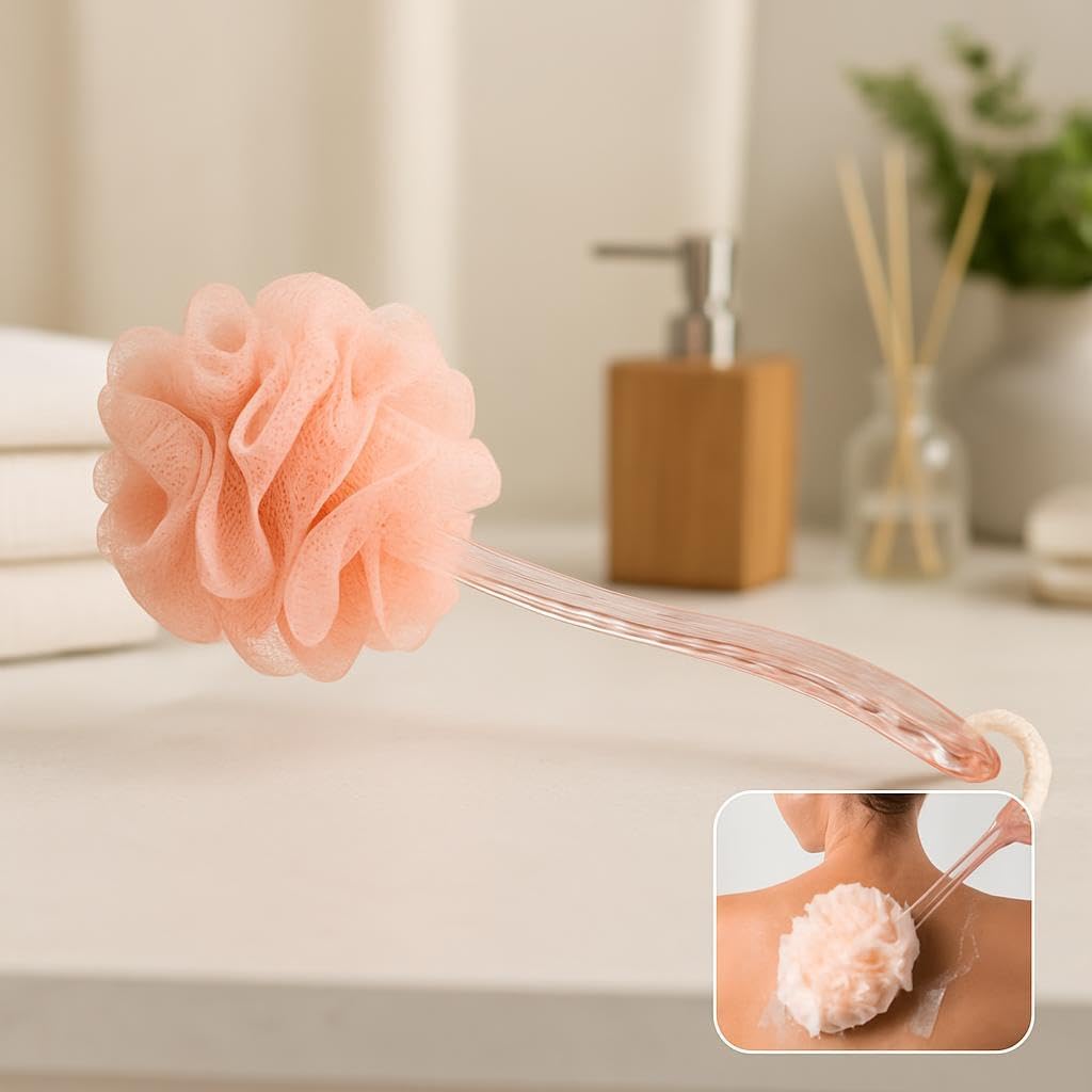 120 Pieces Bath Body Brush Loofahs with Long Handle for Men & Women