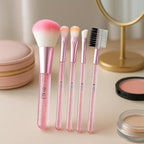 96 Pieces 10-Piece Pink Makeup Brush Sets with Travel Case - Synthetic Makeup Brushes for Foundation Powder Blush Eyeshadow Concealer Contour
