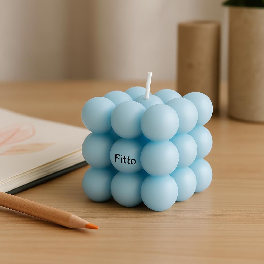 120 Pieces Blue Bubble Candles (5x6x5.3cm – Trendy Home Décor & Relaxation Candle for Gifts)