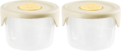 Pickled Vegetable Preservation Box – Airtight Seal – Cream Color – 250ml Capacity, Pack of 2