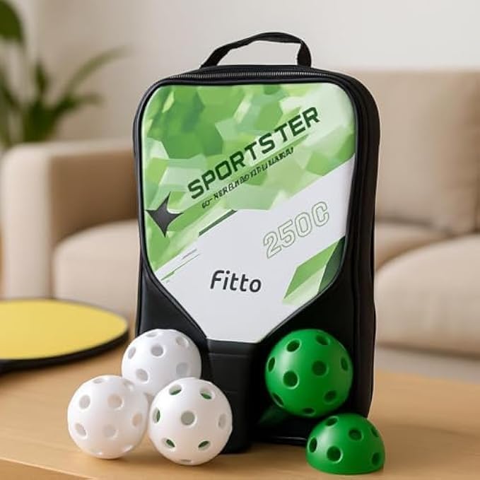 72 Pieces Professional Green Pickleball Set - Complete Equipments for Beginners and Advanced Players