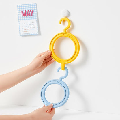 Self-Adhesive Wall-Mounted Hat Storage Rack – Blue + Yellow, Rose Red + Blue – Pack of 2