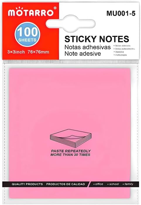 240 Pieces Sticky Notes 100 Sheets (76mm x 76mm Assorted Colors for Office and School)