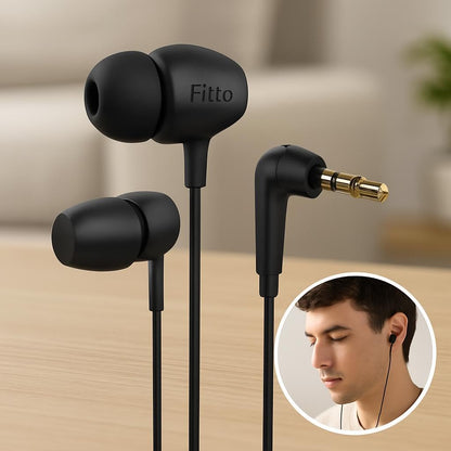 3.5mm In-Ear Earphones with Woofer, Microphone & Controller for Android & Computer