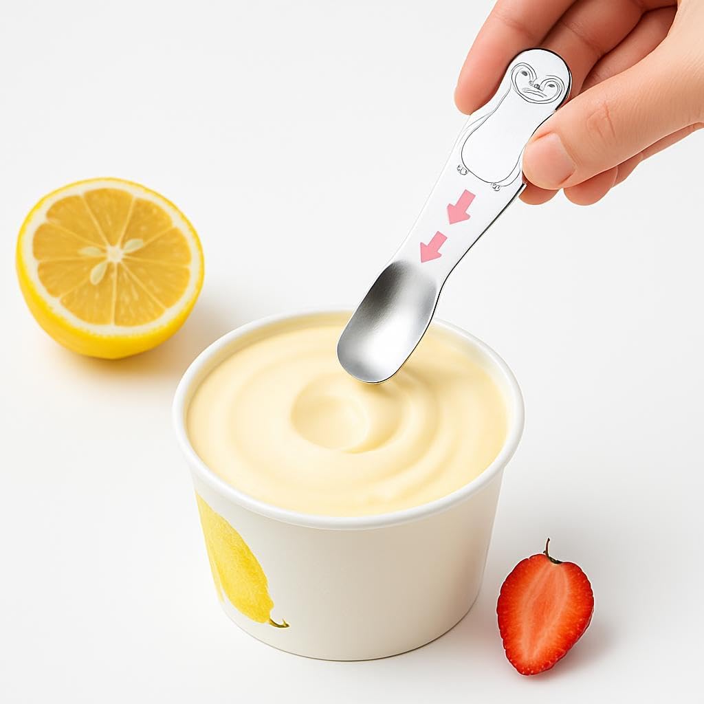 Ice Cream Scoop – Penguin Design – Silver – Pure Aluminum – 2 Pack