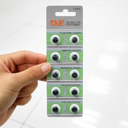 Alkaline Battery 1.55V Pack of 10 - Single-Use Dry Cell Batteries for Remote Controls, Toys, Flashlights, Cameras