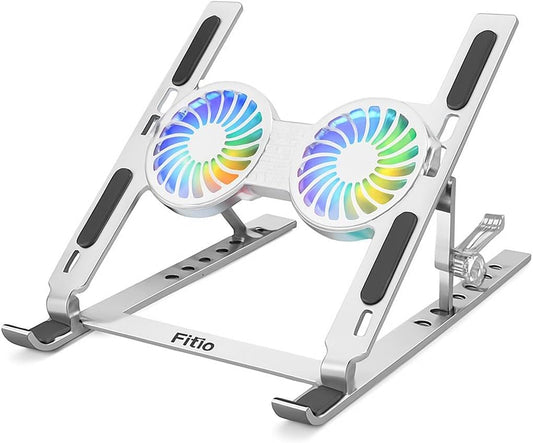 Multifunctional Portable Laptop Stand with RGB Lights and Adjustable Fans
