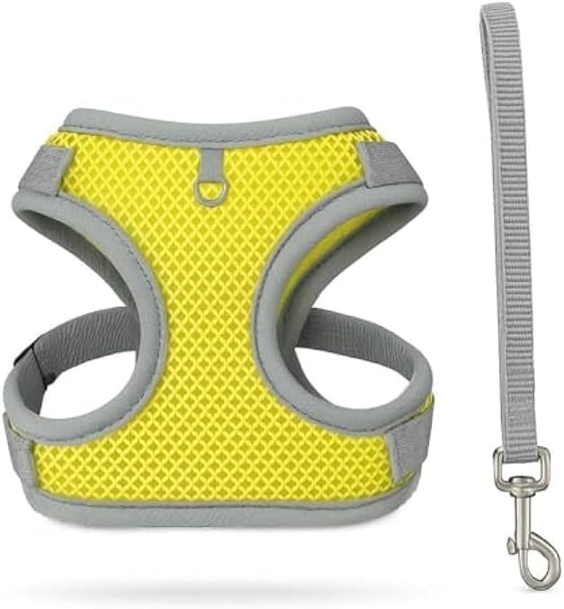 Pet Harness and Lead Set XS 13.5x10.5cm Adjustable Small Dog Puppy Cat Walking Vest Leash