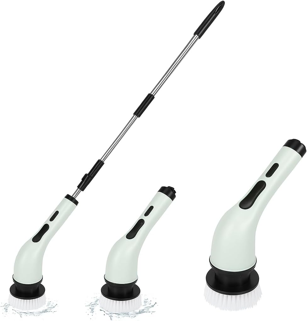 Electronic Cleaning Brush for Bathroom & Tiles, 350 RPM Electric Spin with 3 Brush Heads – Efficient Toilet Scrubber, Powerful Spin Brush for Deep Cleaning
