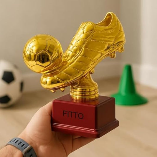 Golden Soccer Boot Trophy with Ball - Perfect Award for Football Champions