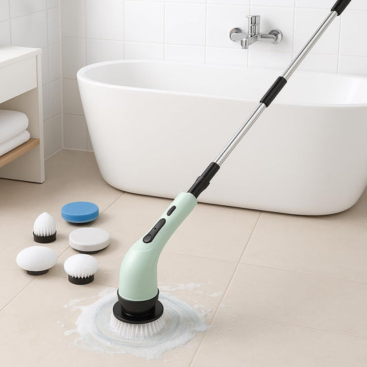 Electronic Cleaning Brush for Bathroom & Tiles, 350 RPM Electric Spin with 3 Brush Heads – Efficient Toilet Scrubber, Powerful Spin Brush for Deep Cleaning