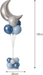 120 Pieces Balloon Stands with Stone 7 Sticks Set (20x125cm for Event Décor)