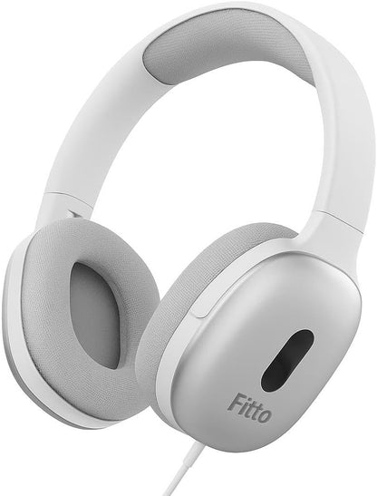 Over Ear Headphones - White, Comfortable Design, Noise Isolation, Wired Connectivity