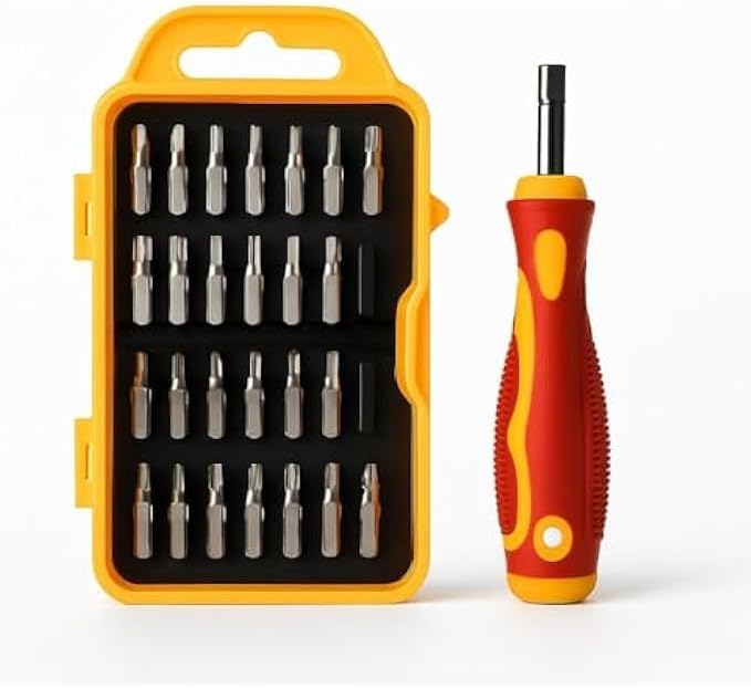 96 Pieces 45-in-1 Screwdriver Sets with Ratchet Handle & Magnetic Bits - Precision Multi-Bit Screwdriver Kit for Electronics (Home & Car Repairs)