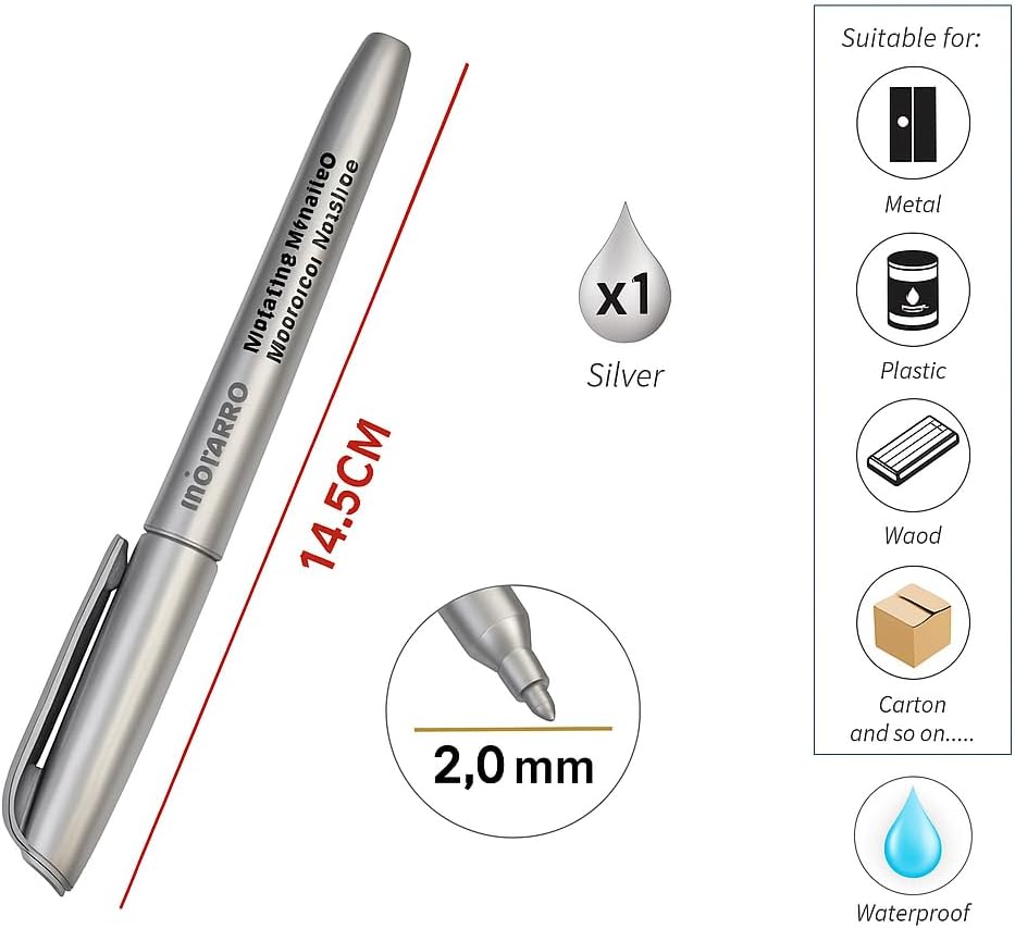 144 Pieces Metal Markers (14.5cm – 2mm Tip – Durable Garay for Precise Marking)