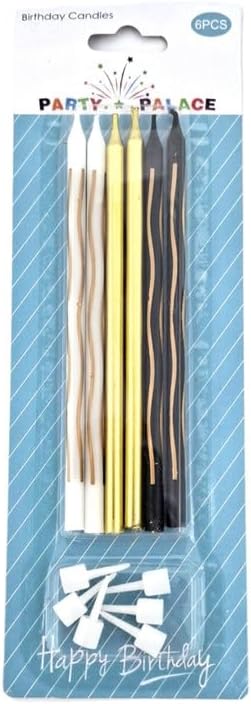 6pcs Cake Candles for Birthday, Party, Anniversary – Decorative Numerical Cake Toppers