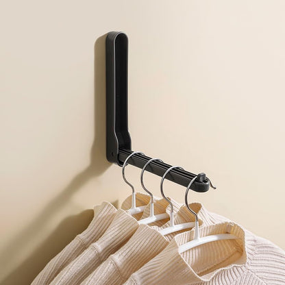 90 Degree Foldable Wall-Mounted Clothes Hanger Storage Artifact, Adhesive Type, Can hold Upto 5kg, Pack of 3