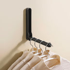 240 Pieces 90 Degree Foldable Wall-Mounted Clothes Hanger Storage Artifacts (Adhesive Type – Can hold Upto 5kg)