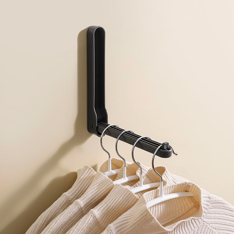 240 Pieces 90 Degree Foldable Wall-Mounted Clothes Hanger Storage Artifacts (Adhesive Type – Can hold Upto 5kg)