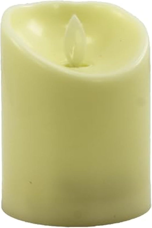 LED Plastic Candle 7.5x12cm – Warm Color Soft Glow Flameless Decor Light for Home, Bedroom, Party & Holiday