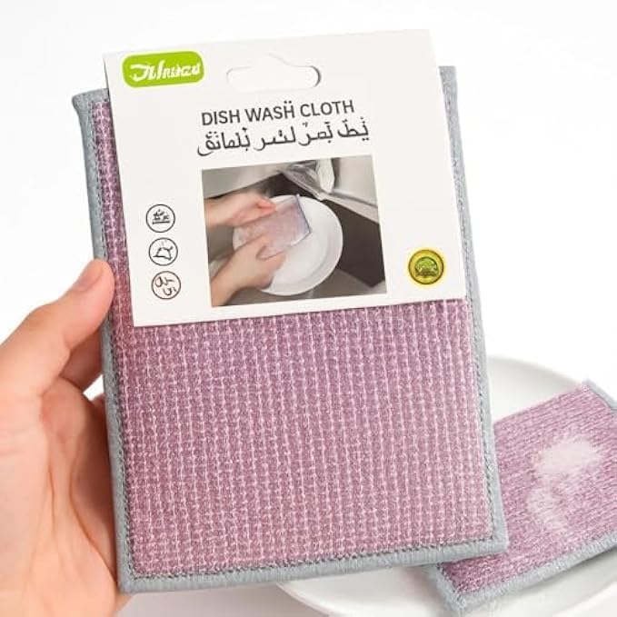 144 Pieces Dish Wash Cloth Assorted Colors - Microfiber Kitchen Dishcloth Reusable Absorbent Scratch-Free Cleaning Cloths for Dishes & Surfaces