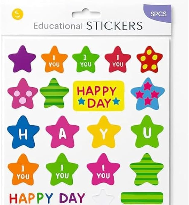 120 Pieces Educational Party Stickers for Kids - Assorted Classroom Reward & Birthday Sticker Sheets (Teacher Stickers & Children Party Favors)