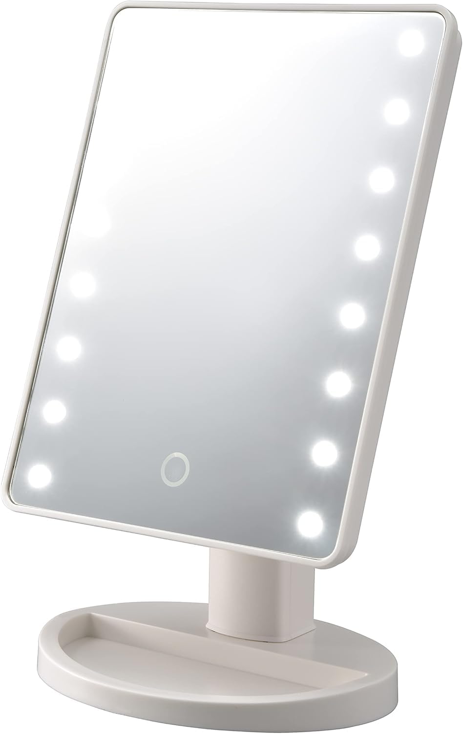 72 Pieces Vanity Mirrors with Lights (Hollywood Makeup Mirror with 9 LED Bulbs – 3 Colors Dimmable Light – 360° Rotation – White - Perfect for Beauty and Grooming)