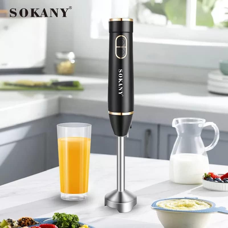72 Pieces Powerful Stainless Steel Hand Blender Choppers (High-Speed Electric Food Processor for Smoothie – Soup – Sauce – and Puree – Durable – Multi-Purpose Kitchen Tool)