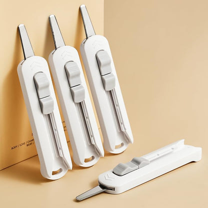 Safe Express Knife – Ergonomic Design – Compact White ABS + Stainless Steel