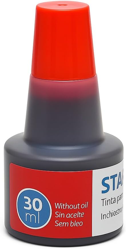 30ml Red Stamp Pad Ink for Documents & Crafting