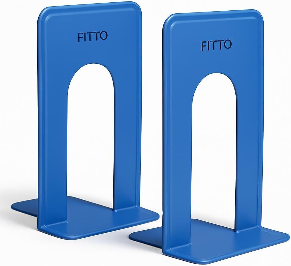 96 Pieces Blue Bookends (2-Piece Set 17x12.6cm – Desk Organizers)