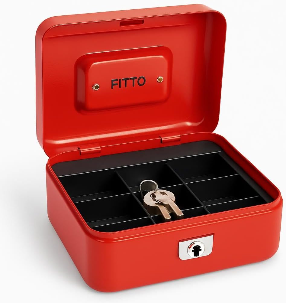 72 Pieces Deposit Boxes (9x12.5cm Red for Document & File Storage)