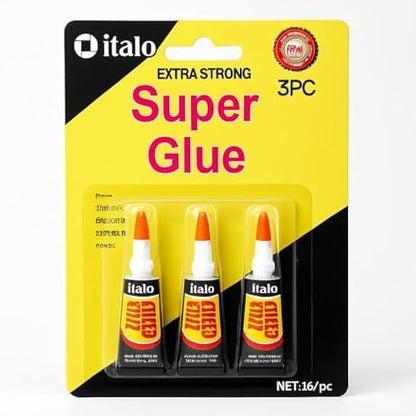 Extra Strong Super Glue - Instant Bond Cyanoacrylate Adhesive for Metal, Plastic, Wood, Ceramic, Rubber, Leather - Quick Dry Repair Glue 3g