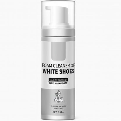 White Shoe Cleaning Spray, 200ml - Gentle and Effective Cleaner for White Sneakers, Leather, Canvas, Mesh, and Suede Shoes – Restores Shine, Removes Stains, and Prevents Yellowing