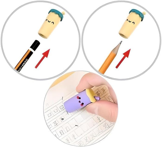 Juice Cup Shaped Erasers – 4 Pieces Assorted Color School & Office Supply