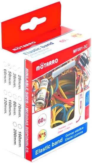 120 Pieces 60g Elastic Rubber Bands (120mm Assorted Colors for Office – Craft & Stationery)