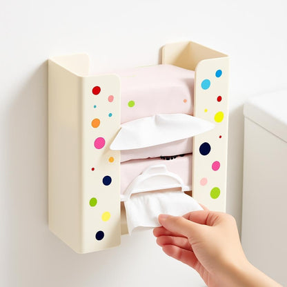 Kitchen Wet Wipe Storage Box – Cream Color, Compact Design, 2 Pack