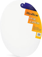 96 Pieces Canvas Ovals (40cm x 30cm for Painting – Art Supplies – Artist Canvas Board)