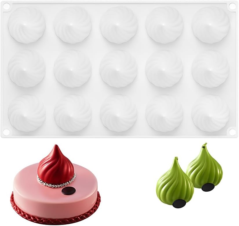120 Pieces Raspberry Silicone Baking Molds (4-Cavity Food-Grade Cake – Candy – and Chocolate Mousse Mold – Non-Stick Raspberry Shaped Pastry – Dessert – Truffle & Ice Cream Mold for Baking – Freezer & Oven Safe)