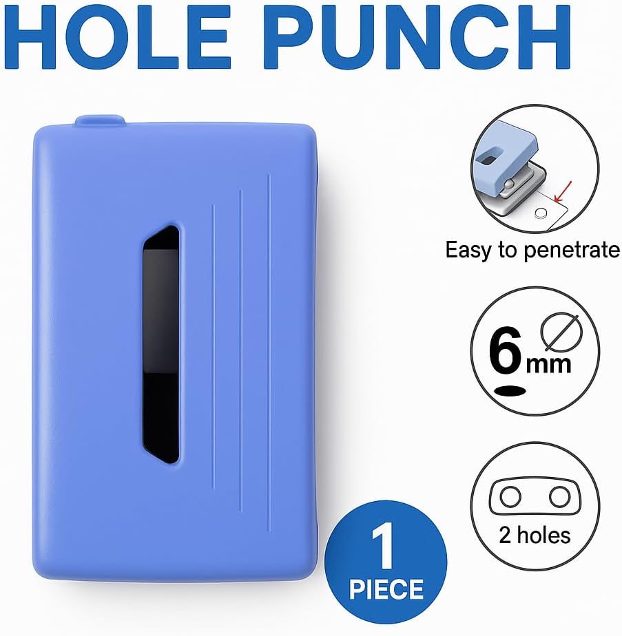 1 Piece Hole Punch Blue