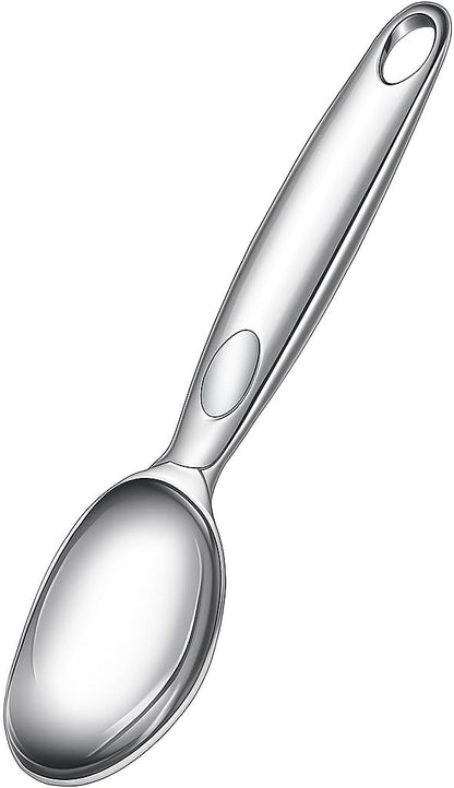 Oval Ice Cream Scoop - Premium Stainless Steel, Ergonomic Handle, Non-Stick Design, Perfect for Scooping Hard Ice Cream, Melon, Sorbet, Cookie Dough, Dishwasher Safe