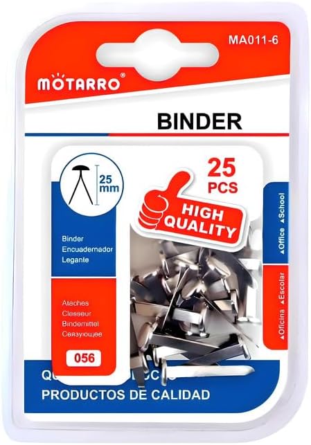 144 Pieces Binder Clips (25mm – 25 Pack – Office Supplies – Paper Clamps – Black Metal Clips for Documents)