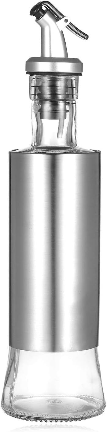 96 Pieces Olive Oil Dispenser Bottles (10 Oz Glass Decanter with Dripless Spout & Degree Scale – Liquid Condiment Container for Kitchen)