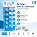 120 Pieces Alkaline Button Cell Batteries (10-Pack Coin Cells for Watches – Calculators – Toys – Thermometers – Remote Controls and Key Fobs)