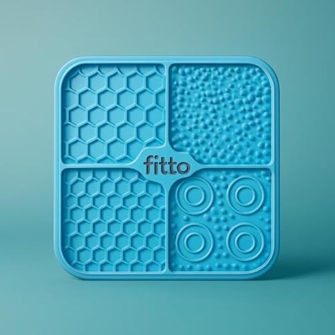96 Pieces Pet Lick Mat Squares (20x20cm Blue - Silicone Licking Pad for Dogs & Cats – Slow Feeder Calming Treat Mat – Non-Slip)