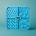 96 Pieces Pet Lick Mat Squares (20x20cm Blue - Silicone Licking Pad for Dogs & Cats – Slow Feeder Calming Treat Mat – Non-Slip)